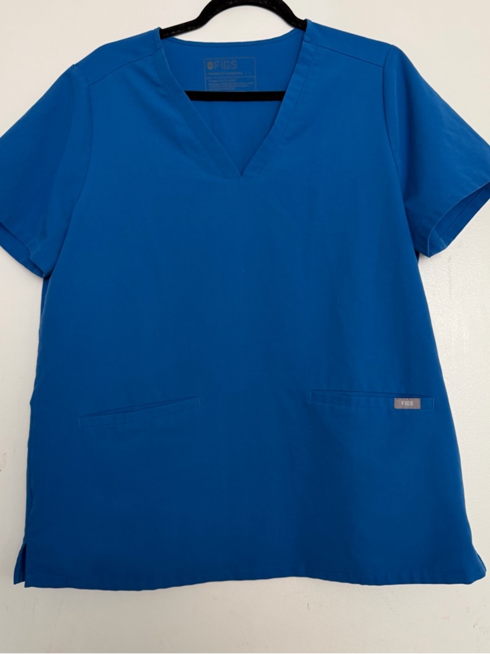 Women’s FIGS Scrub Top & Scrub Pants Royal Blue Set Large Tall - Picture 2 of 9